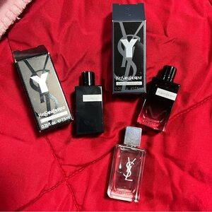 New In Box YSL Men’s Mini Colognes Set Of 3 0.25oz/7.5ml